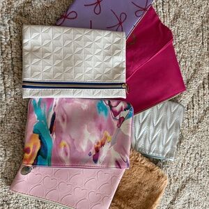 ipsy Pink & White Assorted Cosmetic Pouch Set